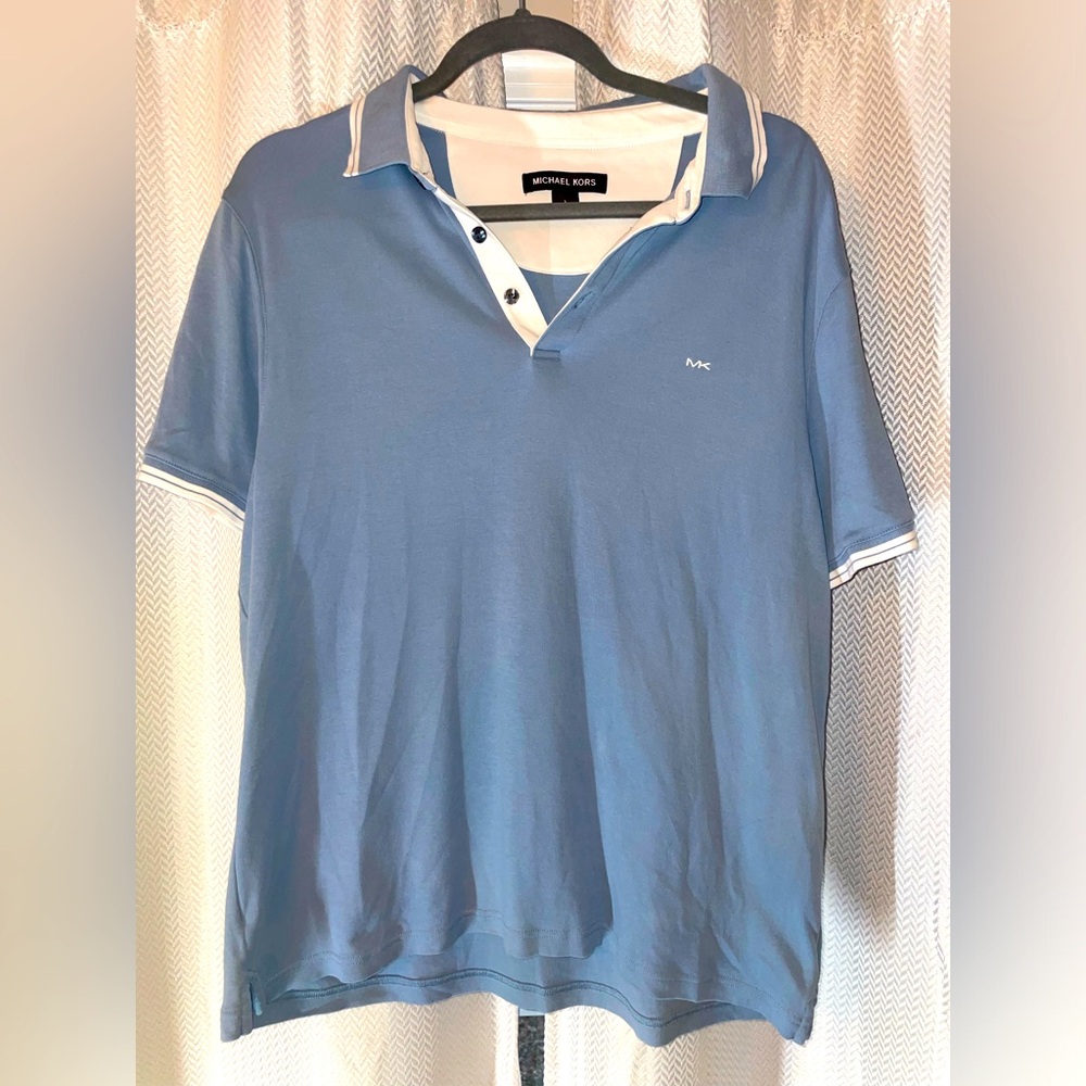 MICHAEL KORS PASTEL BLUE AND WHITE POLO
VINTAGE
